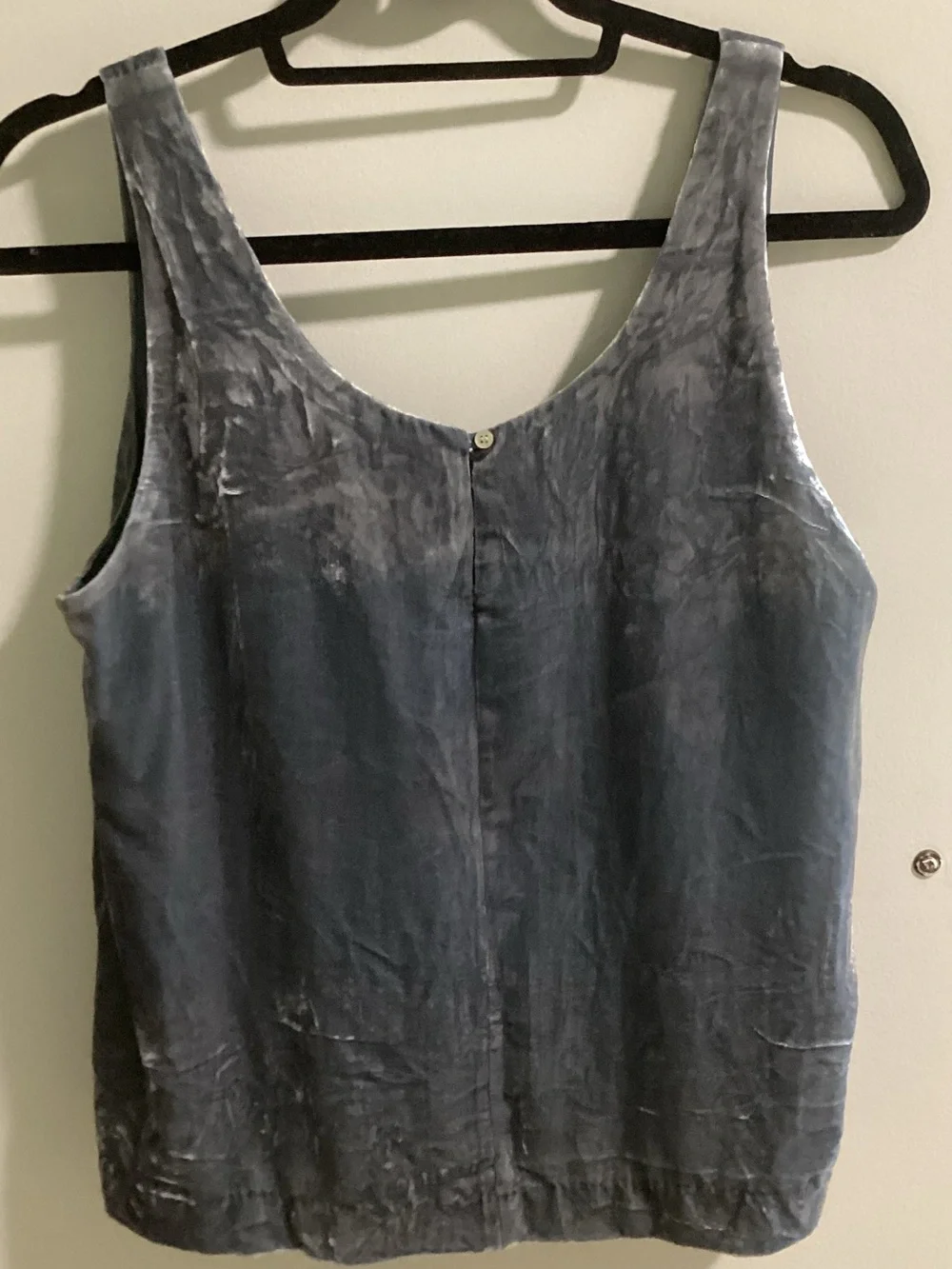 J. Crew Velvet Scoop Tank in Slate Blue-gray